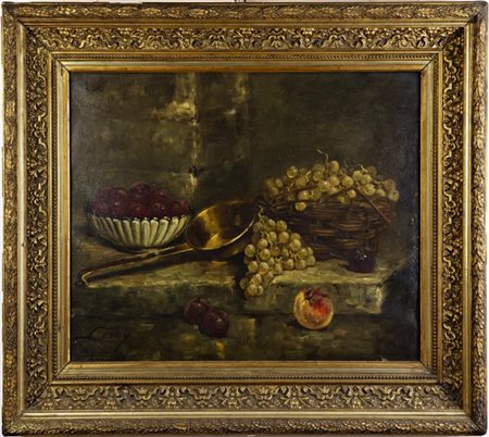 Leroy

"Composizione con frutta e padella
in rame" 
olio su tela (cm 50x65)
fir