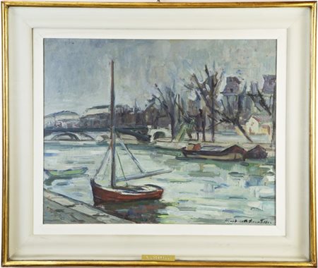 Raffaello Locatelli "Sulla Senna" 
olio su tela (cm 45x55)
firmato in basso a de