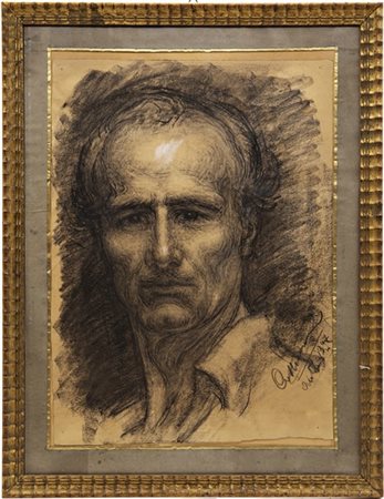 Antonio Cattaneo

"Ritratto virile" 
carboncino su carta (cm 45x33)
firmato in