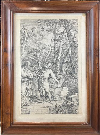 Salvator Rosa "Diogene getta via la coppa"
acquaforte (mm 454x270 al visibile)
i