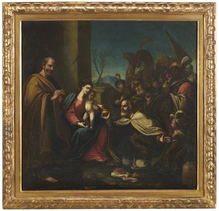 Scuola lombarda del secolo XVIII

"Adorazione dei magi"
olio su tela (cm 65x67)