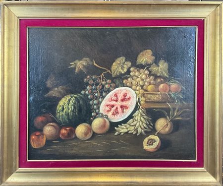 Ignoto

"Composizione con frutta"
olio su tela (cm 53x67)
in cornice (difetti e