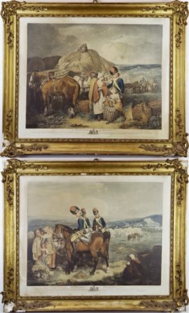 F. Wheatley R. A., Murphy. "The departure from Brighton" e "The encampment at B