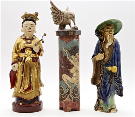 Manifatture asiatiche differenti, secolo XIX/XX. Lotto composto da una figura i