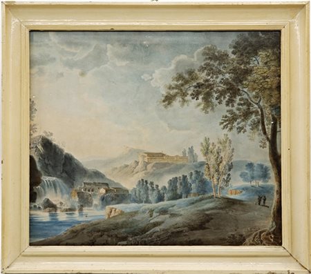 Scuola del secolo XIX

"La Valle di Terni (?)" 
acquerello su carta (cm 43x50)