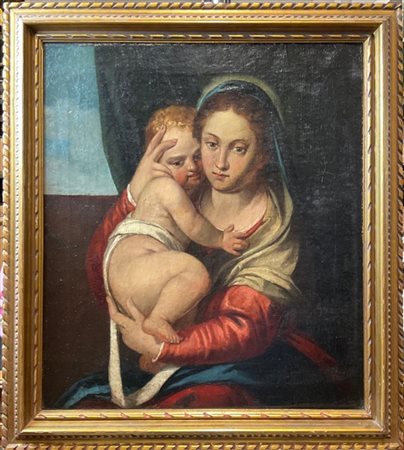 Ignoto

"Madonna con Bambino"
olio su tela (cm 63x56)
in cornice (difetti e res