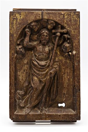 Scultore del secolo XVIII, bassorilievo in legno intagliato e dorato raffiguran