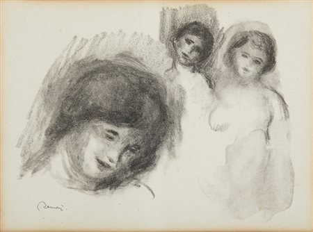 RENOIR PIERRE AUGUSTE (1841 - 1919) - LA PIERRE AU TROIS CROQUIS, (1904-1919).