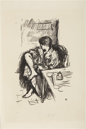 BONNARD PIERRE (1867 - 1947) - LA TOILETTE ASSISE, 1925. (DAL PORTFOLIO PIERRE BONNARD, PEINTRE ET LITOGRAPHE).