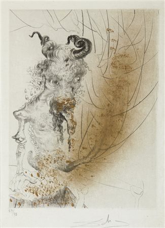 DALI' SALVADOR (1904 - 1989) - TETE DE VEAU (DALLA SUITE FAUST), 1968-1969.