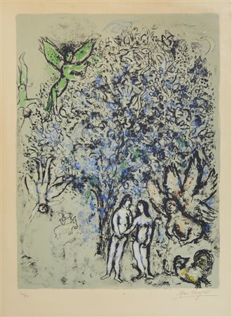 CHAGALL MARC (1887 - 1985) - LE PARADIS BLEU, 1970.