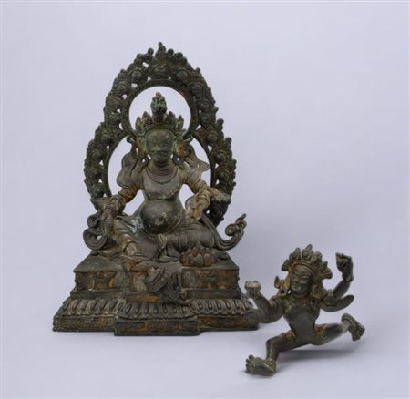 Manjushri in bronzo