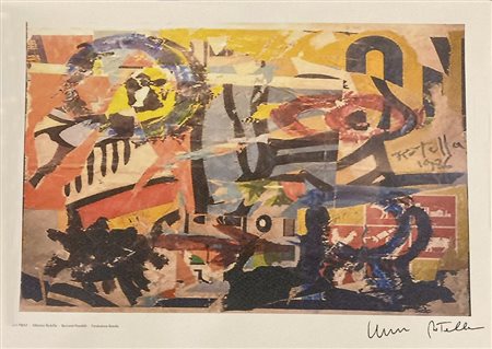 Mimmo Rotella RACCONTI POSSIBILI stampa offset, cm 21x30 firma in lastra sul...