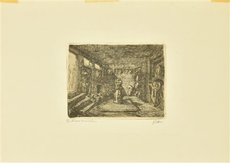 G. Zorzi NEL TEATRO ROMANO DI VERONA incisione su carta, battuta cm 15x20, su...