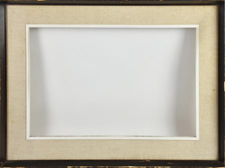 CORNICE in legno con vetro e passpartout, luce cm 28x43, cm tot 42,5x57,5...