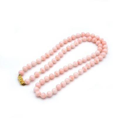 COLLANA CON SFERE ROSA lunghezza cm 32