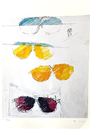 Mario Schifano "Occhiali Rayban" 