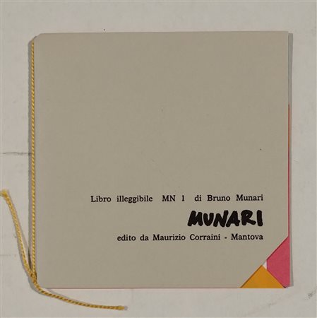 MUNARI BRUNO Milano (Mi) 1907 Libro illeggibile n1 1995 Cartoncino...