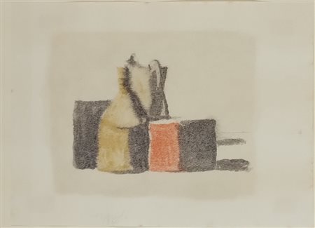 MORANDI GIORGIO Bologna (Bo) 1890 Natura morta Stampa 25,00x34,00 Tavola su...