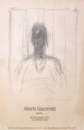 GIACOMETTI ALBERTO Borgonovo (Svizzera) 1901 poster 1975 Poster 65,00x43,00...