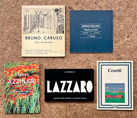 FIGURAZIONE ITALIANA DEL XX SECOLO (CESETTI, AZZINARI, LAZZARO, PAULUCCI E CARUSO) - Lotto unico di 5 cataloghi: