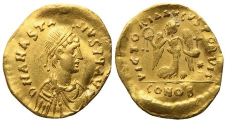 Anastasius (491-518), Tremissis; AV (1,26 g; 14,2 mm)