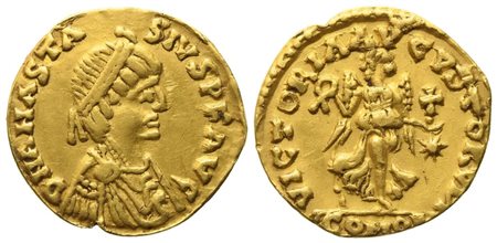 Anastasius (491-518), Tremissis; AV (1,33 g; 13,3 mm)