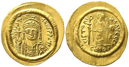 Justinian I (527-565), Solidus; AV (4,46 g; 22,9 mm)