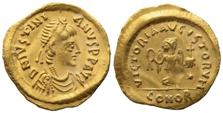 Justinian I (527-565), Tremissis; AV (1,50 g; 15,2 mm)