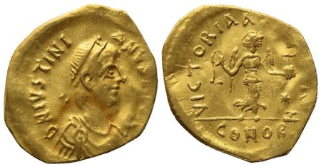 Justinian I (527-565), Tremissis; AV (1,05 g; 15,1 mm)