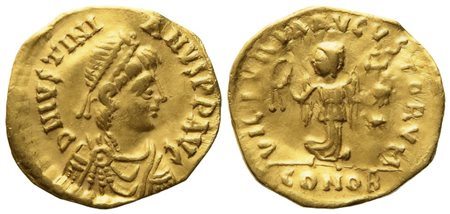 Justinian I (527-565), Tremissis; AV (1,09 g; 14 mm)