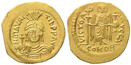 Maurice Tiberius (582-602), Solidus; AV (4,36 g; 20,5 mm)