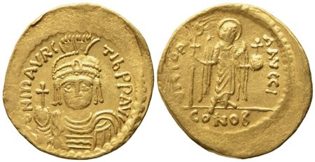 Maurice Tiberius (582-602), Solidus; AV (4,25 g; 21 mm)