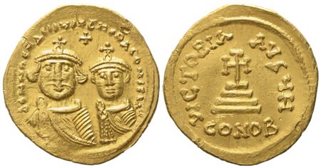 Heraclius (610-641), with Heraclius Constantine, Solidus; AV (4,55 g; 21 mm)