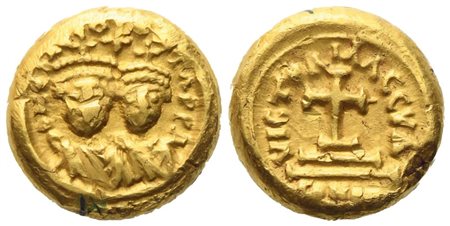 Heraclius (610-641), with Heraclius Constantine, Solidus; AV (4,70 g; 11,5 mm)