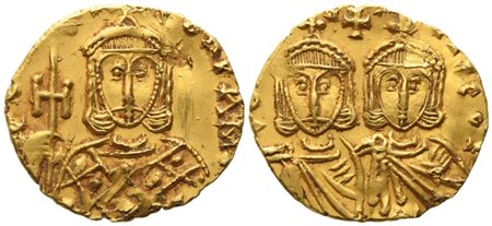 Constantine V Copronymus (741-775), with Leo IV, Solidus; AV (3,94 g; 20,3 mm)