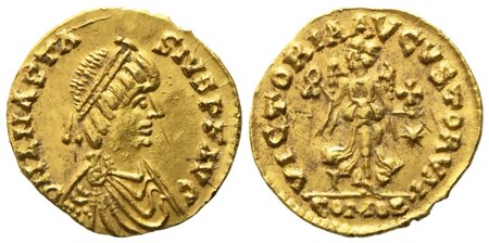 The Ostrogoths, Theoderic (493-526), Tremissis; AV (1,50 g; 13,5 mm)