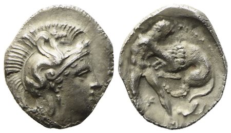 Calabria, Tarentum (c. 380-325 BC), Diobol; AR (0,91 g; 12 mm)