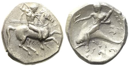 Calabria, Tarentum (c. 332-302 BC), Nomos; AR (8,20 g; 20,8 mm)