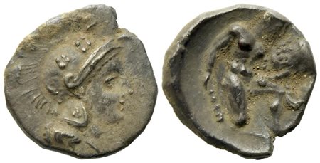 Calabria, Tarentum (c. 325-280 BC), Diobol; AR (1,08 g; 11,8 mm)