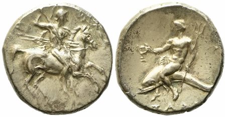 Calabria, Tarentum (c. 280-272 BC), Nomos; AR (6,40 g; 20,5 mm)