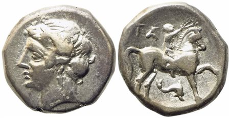 Calabria, Tarentum (c. 280-228 BC), Nomos; AR (7,23 g; 19,2 mm)