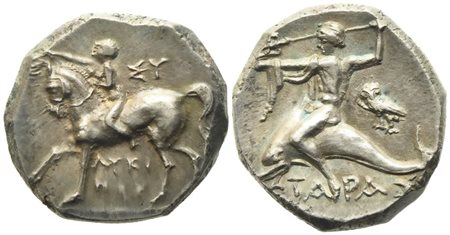 Calabria, Tarentum (c. 272-240 BC), Nomos; AR (6,46 g; 18 mm)