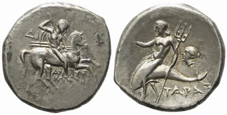 Calabria, Tarentum (c. 272-240 BC), Nomos; AR (6,37 g; 22,50 mm)