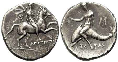 Calabria, Tarentum (c. 240-228 BC), Nomos; AR (6,15 g; 20,9 mm)