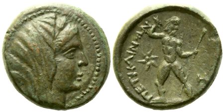 Bruttium, Petelia (late 3rd century BC), Æ (8,38 g; 21,2 mm)