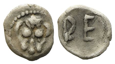 Bruttium, Rhegion (c. 450-445 BC), Hexas; AR (0,10 g; 5,9 mm)