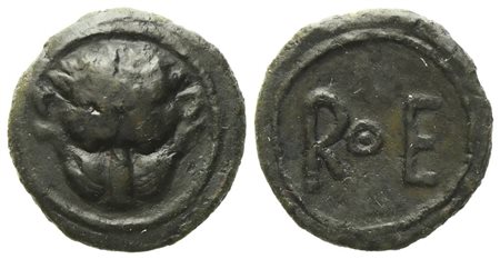 Bruttium, Rhegion (c. 425-420 BC), Onkia; Æ (1,25 g; 12 mm)