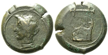 Sicily, Adranon (c. 344-339 BC), Litra; Æ (34,08 g; 30,5 mm)