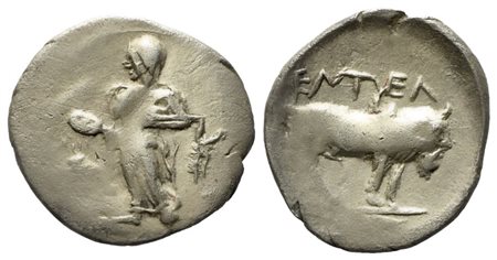 Sicily, Entella (440-430 BC), AR Litra (0,59 g; 11 mm)